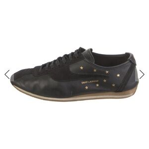 Saint Laurent Black Star-Embellished Men's Shoes Sz 8 EU 41